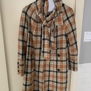 Vintage-style plaid coat